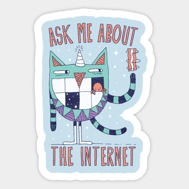 ASK ME ABOUT THE INTERNET Sticker by BeanePod